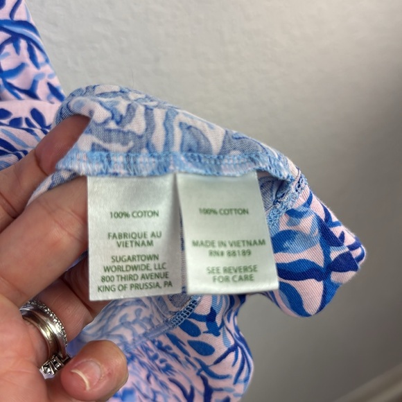 Perfect Lilly Pulitzer Haydn Tshirt Square Neck puff sleeve Dress - Picture 7 of 7